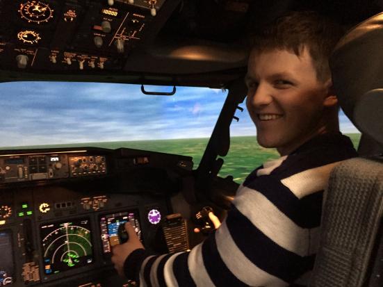 George Botley in B737 Simulator